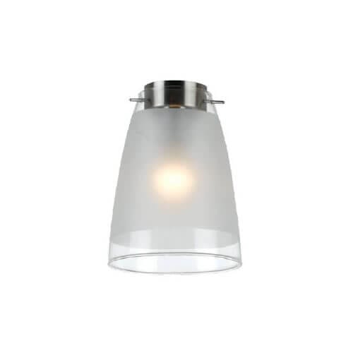 LYDIA - Modern Frosted/Clear Glass 1 Light DIY Ceiling Fixture With Nickel Metalware-telbix LYDIA BF-FR