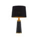 MARGOT Black Marble 1 x E27 Table Lamp with Antique Gold Detail Telbix