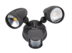MURO-PRO-30S Twin Head 30W LED Spotlight with Sensor Dark Grey 