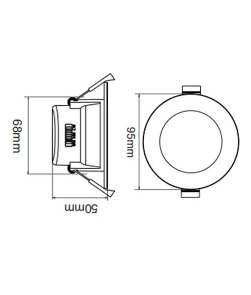 NOVADLUX02: Recessed Downlight - LED - Dimmable - Tri-CCT - Changeable Faceplate (clip on)
