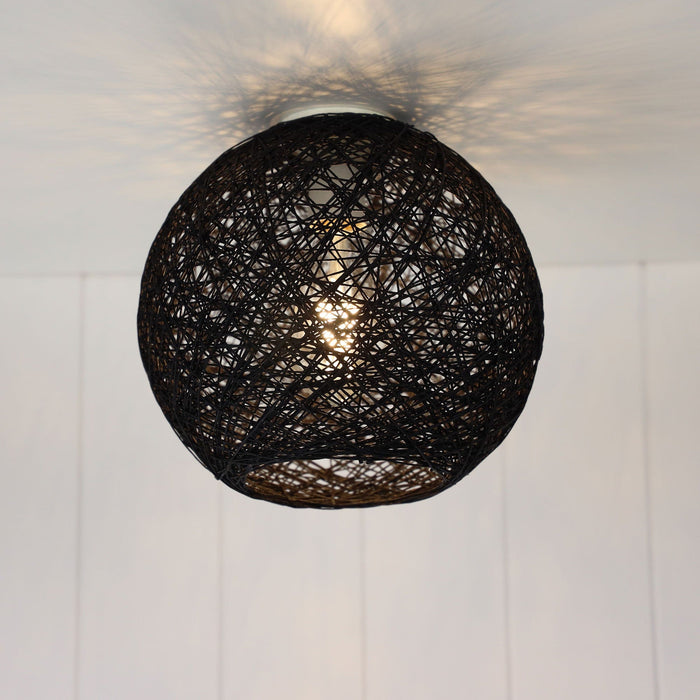 KONO - Black Woven String Spherical 1 Light DIY