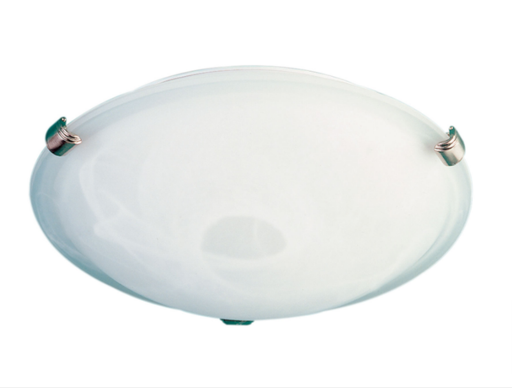 REMO Alabaster Glass Ceiling Light Brushed Chrome Small