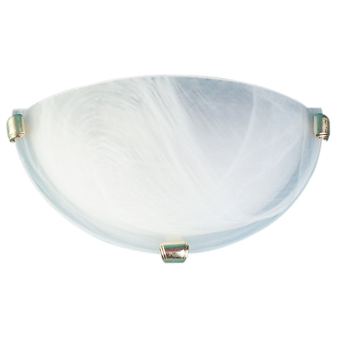 Oriel REMO - Traditional Semi Circle 1 Light Interior Wall Light Featuring Alabaster Glass & Gold Metalware