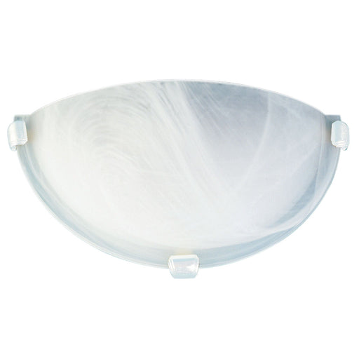 Oriel REMO - Traditional Semi Circle 1 Light Interior Wall Light Featuring Alabaster Glass & White Metalware