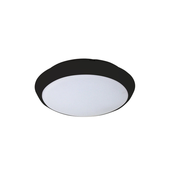 Oriel KORE - Modern Small Round Slim Black 15W Dimmable CCT LED Oyster Light - IP54