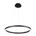 Oriel NEBULA - Modern Round Black Dimmable Halo Style 24W Cool White LED Suspended Pendant