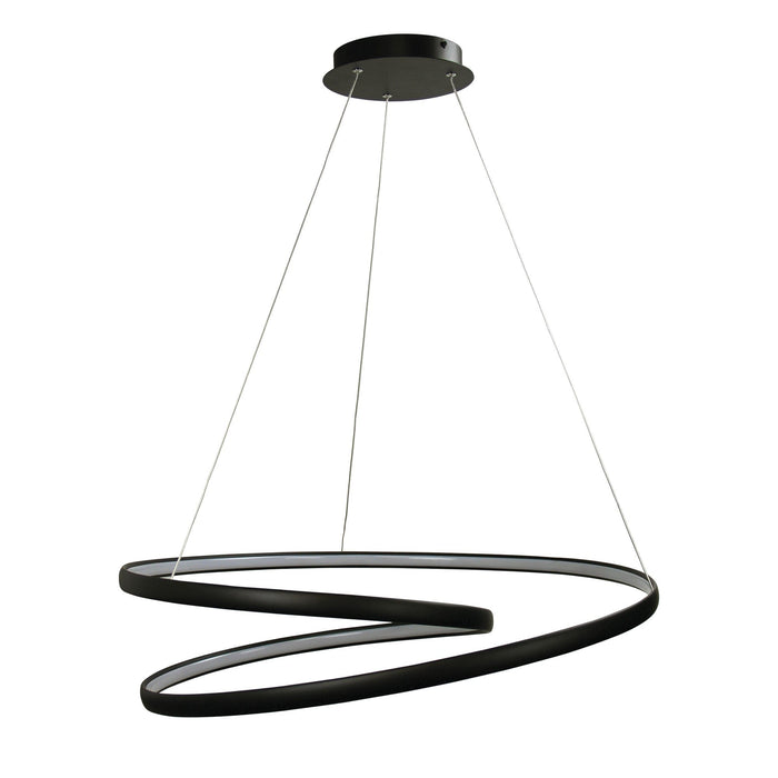 Oriel INFINITY Black Spiral Ring LED Pendant