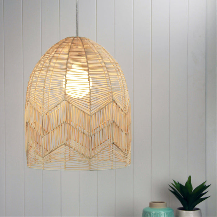 TANAH Natural Cane Woven Rattan Pendant (Shade Only)