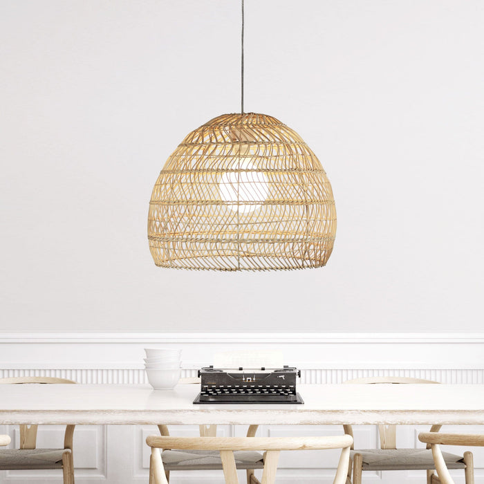 METTE 47 Natural Cane Woven Rattan Pendant (Shade Only)