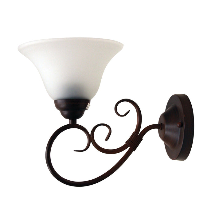 GASTON - Traditional Brown Interior Wall Light With Upward Frosted Glass  OL65701BZ