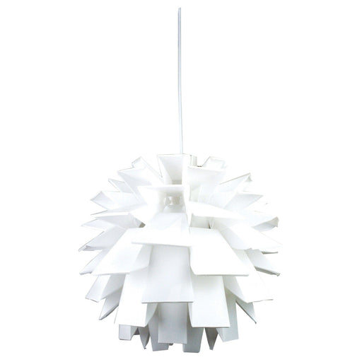 Oriel ZIGGY - Modern White Poly Propylene Acrylic 1 Light Pendant