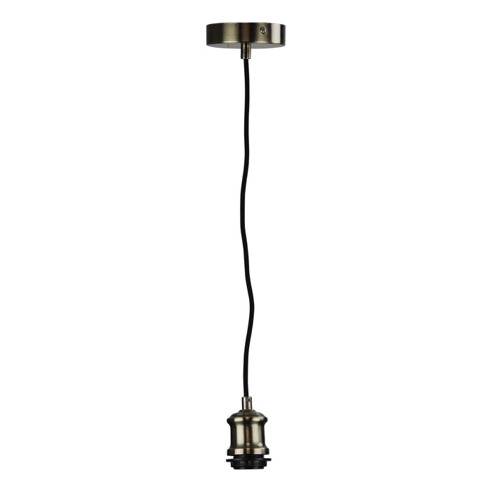 ALBANY - Industrial Vintage Style Antique Brass Cloth Suspension Only
