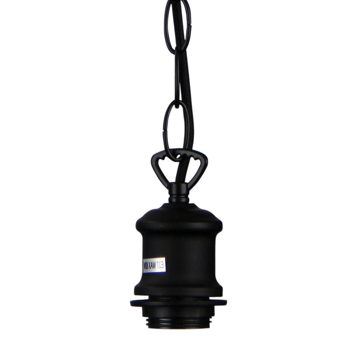 ALBANY - Industrial Vintage Style Plain Black Chain Suspension Only