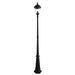 Oriel NEWARK - Traditional Black Cast Aluminium Exterior Post Light With Coach Style Post Light Featuring An Optic Lined Clear Glass - IP44