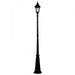 BRISTOL Black Exterior IP44 Post and Post Top Light with Obscure Glass Oriel