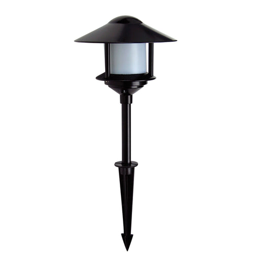 Oriel SHINTO - Black Die Cast Aluminium 12V Garden Spike Light With Opal Acrylic Diffuser - IP44 ****TRANSFORMER/DRIVER REQUIRED****