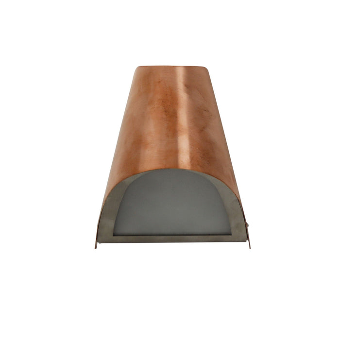 BRAVA - Sleek Raw Copper Finish Down Only 240 Volt Exterior Wall Light - IP44