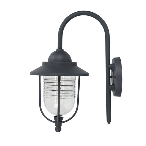Oriel DOMO - GRAPHITE GREY Powder Coasted Exterior Wall Light With Clear Acrylic Diffuser - IP44