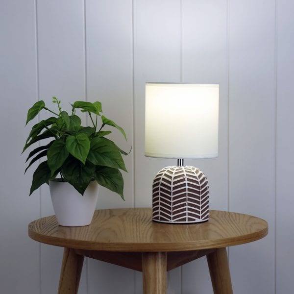 MANDY Ceramic Table Lamp (avail in Taupe, Grey & White)