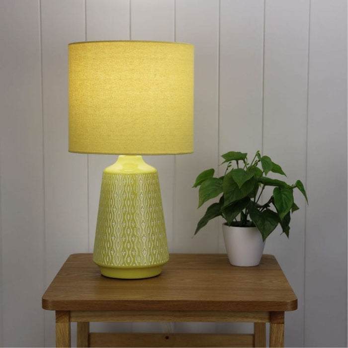 MOANA Ceramic Table Lamp (avail in Coffee, Green, Grey, Pink, Yellow & White)