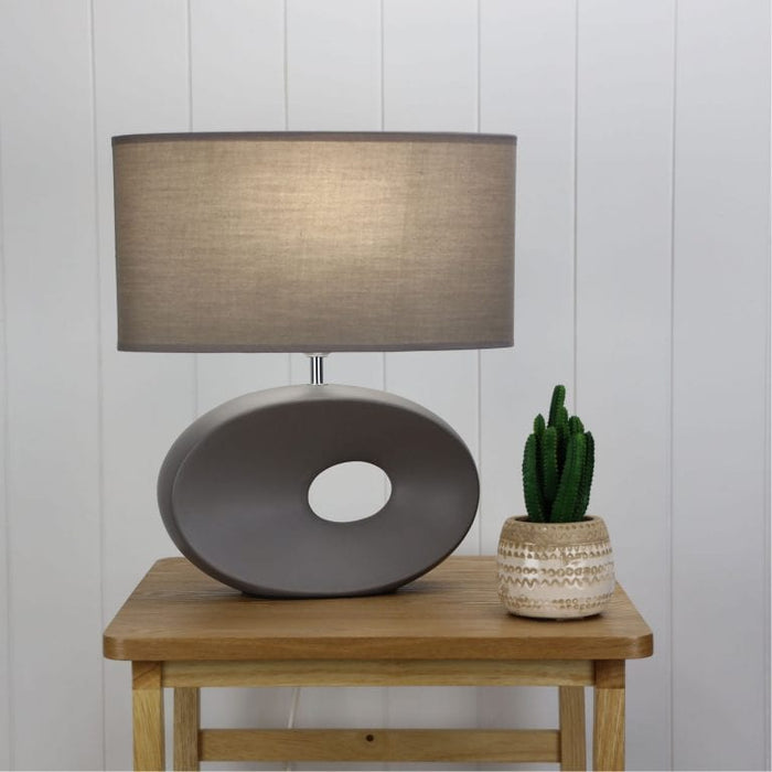 LOUISE Ceramic Table Lamp (avail in Black, Grey & White)