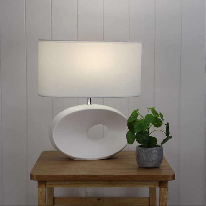 LOUISE Ceramic Table Lamp (avail in Black, Grey & White)