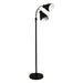 Oriel RETRO - Modern Black 2 Light Flexible Head Floor Lamp