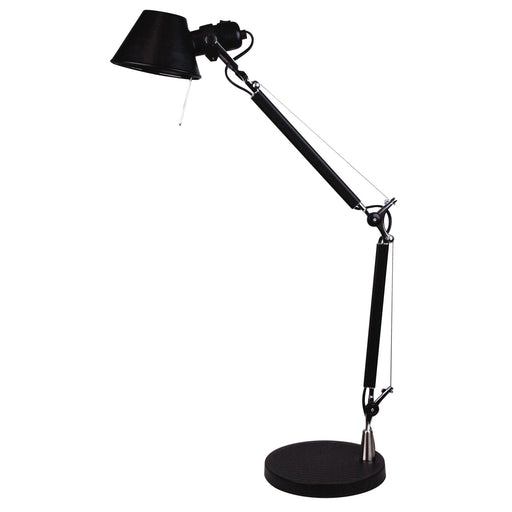 Oriel FORMA - Stunning Black & Chrome Adjustable Desk Lamp With An Excellent Reach Of 400mm Makes Forma A Formidable Task Lamp
