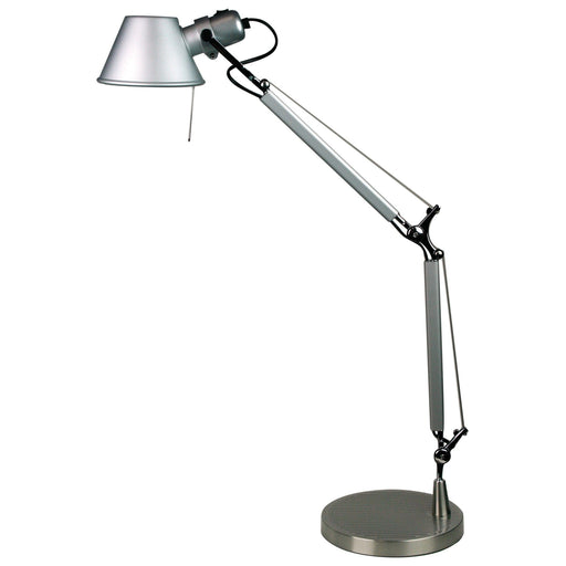 Oriel FORMA - Stunning Silver & Chrome Adjustable Desk Lamp With An Excellent Reach Of 400mm Makes Forma A Formidable Task Lamp