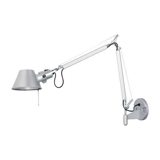 Oriel FORMA - Stunning Silver & Chrome Adjustable Interior Wall Light With Rocker Switch On Shade