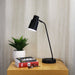 RIK Black 1 x E27 Table Lamp with USB Socket Oriel