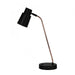 RIK Black and Copper 1 x E27 Table Lamp with USB Socket Oriel