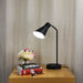 THOR Black 1 x E27 Table Lamp with Adjustable Head Oriel