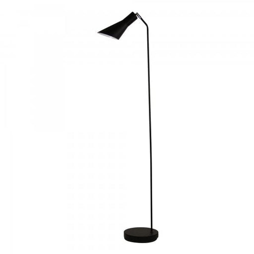 THOR Black 1 x E27 Floor Lamp with Adjustable Head Oriel