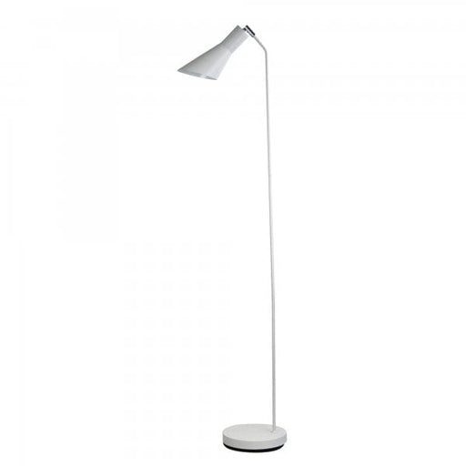 THOR White 1 x E27 Floor Lamp with Adjustable Head Oriel