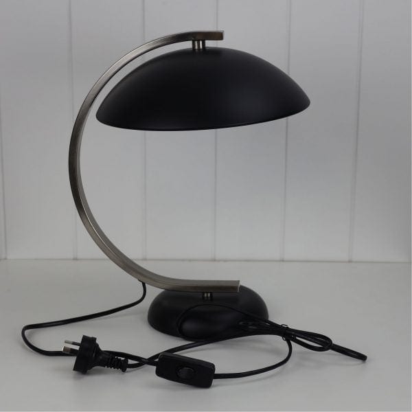 DECO Black Brushed Chrome Table Lamp