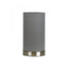 MANTEL Brushed Chrome 1 x E14 On/Off Touch Lamp with Grey Shade Oriel