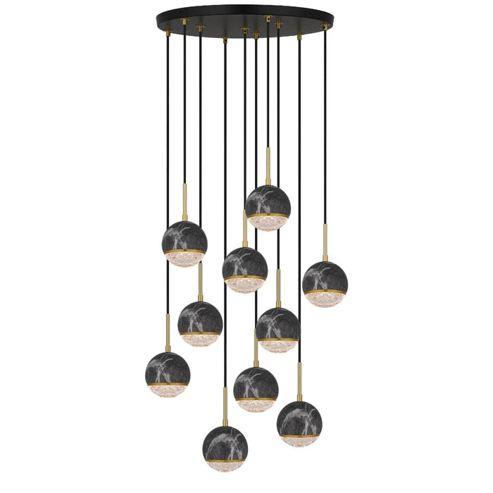 ONETA 10 Lights Pendant (avail in Black & White)