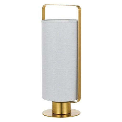 ORWEL Grey and Antique Gold E27 Table Lamp Telbix