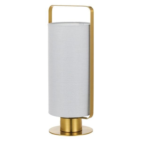 ORWEL Grey and Antique Gold E27 Table Lamp Telbix