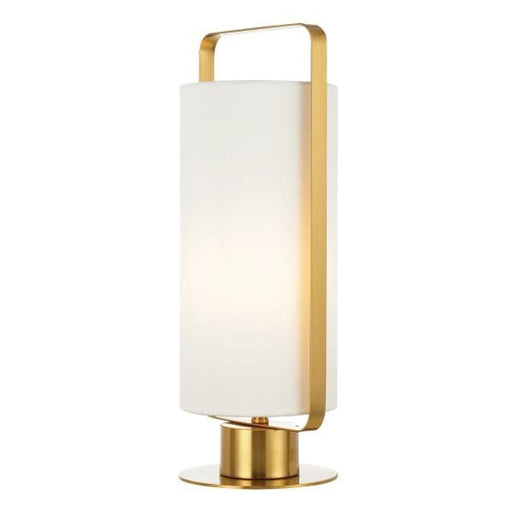 ORWEL Ivory and Antique Gold E27 Table Lamp Telbix