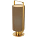 ORWEL Mocca and Antique Gold E27 Table Lamp Telbix