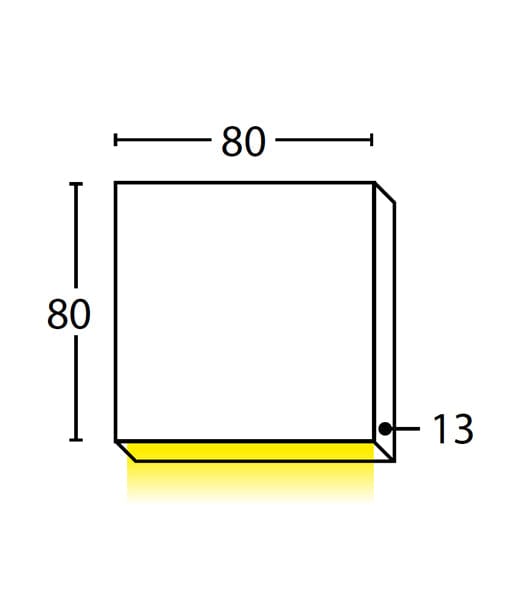 PDL: LED Exterior Surface Mounted Wall Light - Square / Stainless Steel