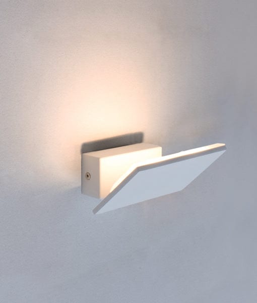 RIO - Matt White & Acrylic Adjustable 6W Warm White LED Interior Wall Light CLA