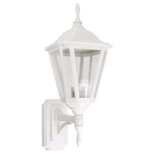 Oriel JAVA MINI - Traditional White Cast Aluminium 1 Light Exterior Coach Wall Lantern With Polycarbonate Lens - IP44