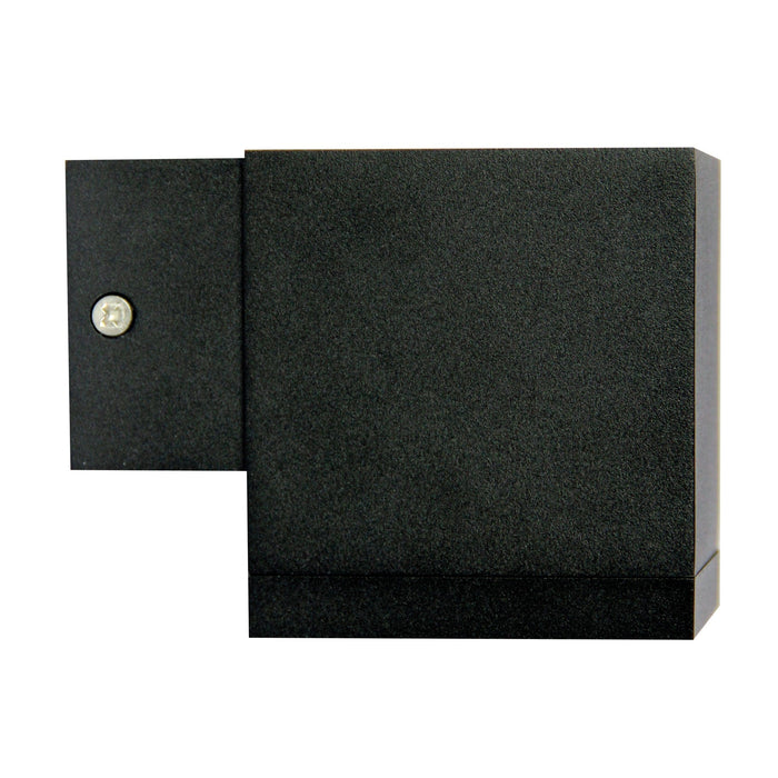 KUBE - Modern Black Powder Coated Square Down Only GU10 Exterior Wall Bracket - IP65