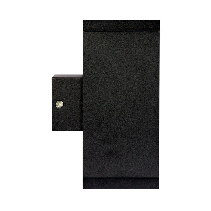 KUBE - Modern Black Powder Coated Square 2 Light Up & Down GU10 Exterior Wall Bracket - IP65