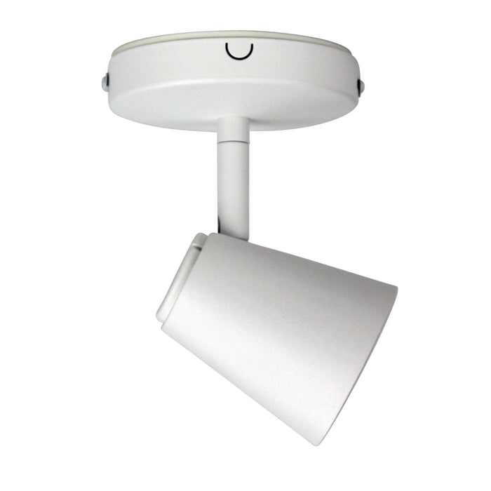 ZOOM - Plain White Round 1 Light Adjustable Interior Spot Light