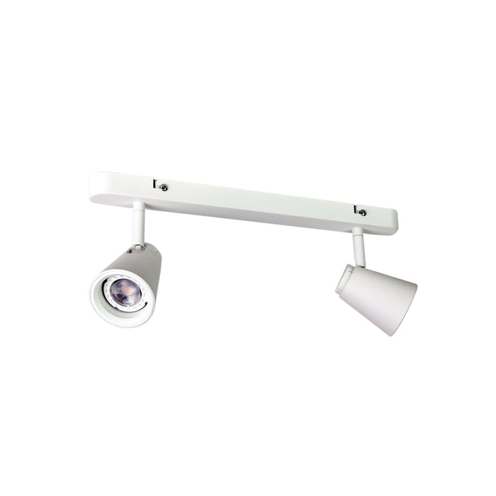 ZOOM - Plain White 2 Light Adjustable Bar Interior Spot Light