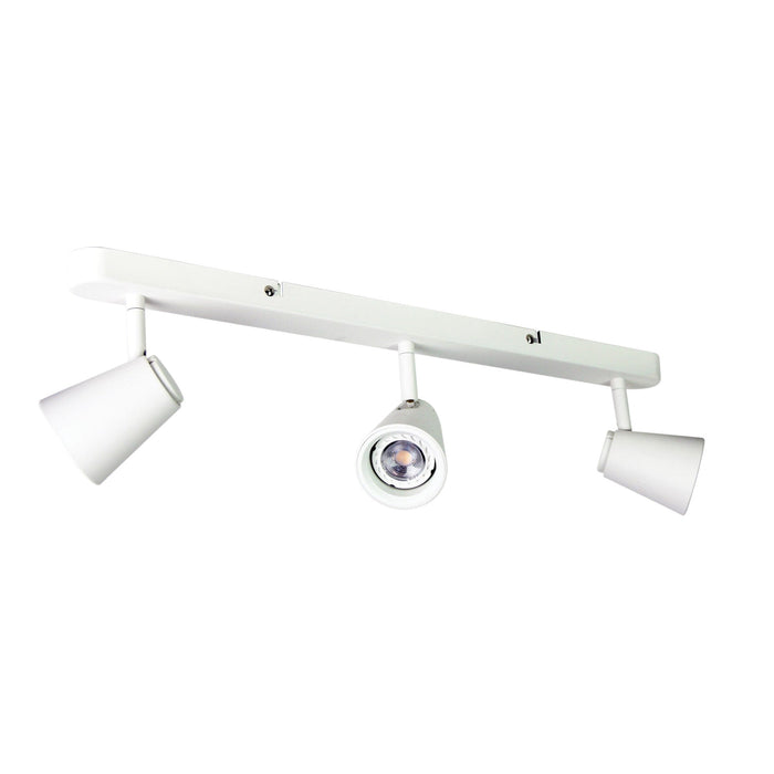 ZOOM - Plain White 3 Light Adjustable Bar Interior Spot Light